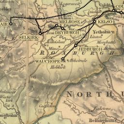 Map Burns Borders Tour 5 mei tot 1 juni 1787